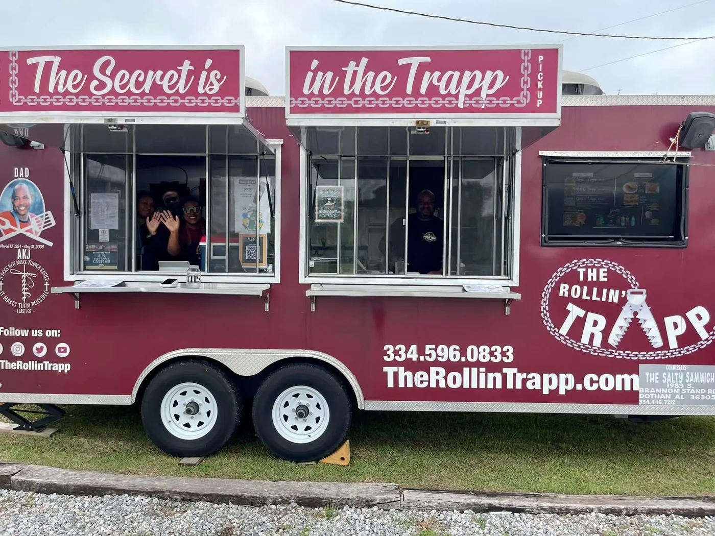 The Rollin’ Trapp food truck serving customers