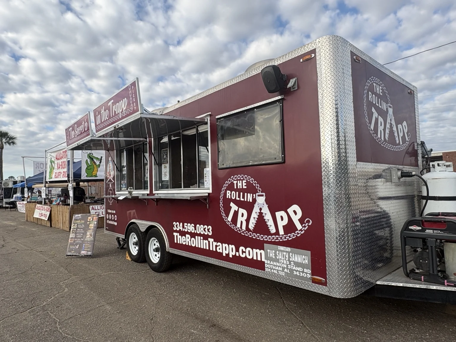 The Rollin’ Trapp food truck at an event